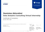 KPMG Internship Certificate of Completion