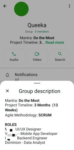 Queeka WhatsApp Role Designation Proof