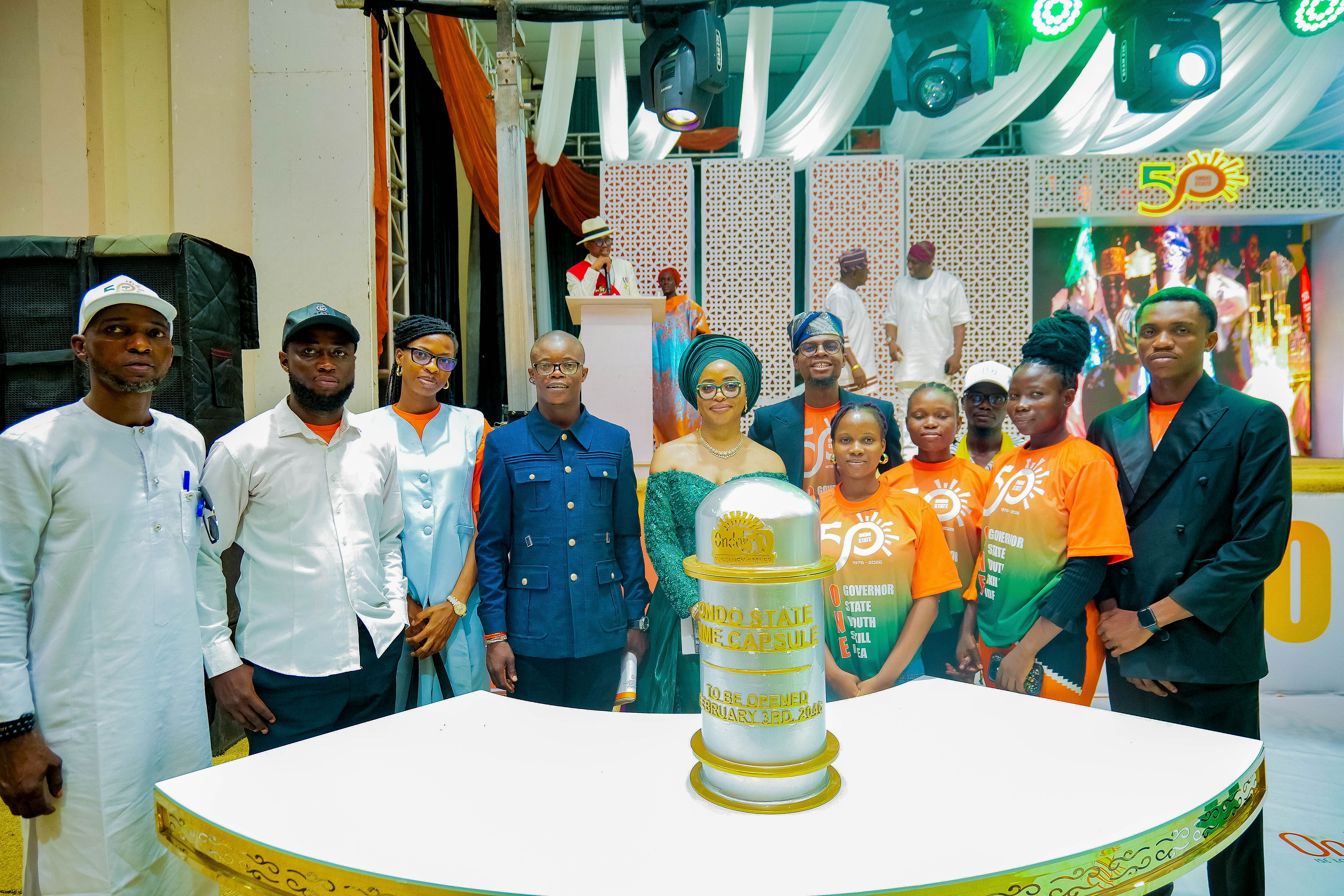 Group picture with fellow finalists and officials